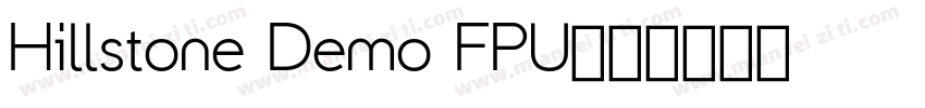 Hillstone Demo FPU字体转换